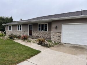 Home with stone siding