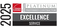 Logo_2025_ServiceExcellence 2025 Owens Corning Platinum Preferred Contractor Excellence Service